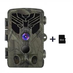 HC810A-32G -*Caméra de chasse solaire extérieure, Vision Nocturne 24MP 1080p