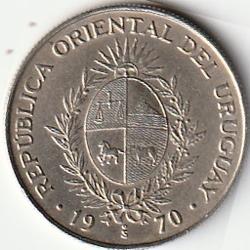 Pièce de Monnaie République Orientale de l Uruguay 20 Pesos 1970