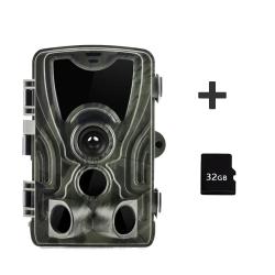HC801A-32G-*Caméra à capteur PIR HD 1080P à 120 degrés Vidéo HD (1080P) avec son