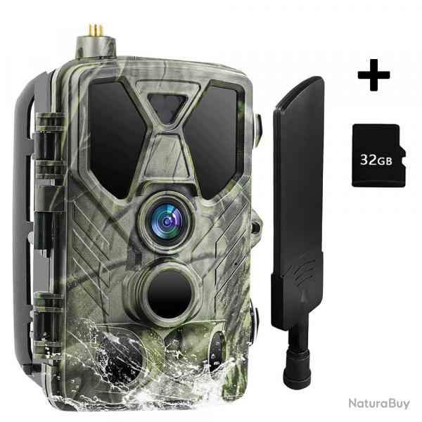 HC812PRO-32G -** Camra de chasse de surveillance extrieure 4G, vraie vido 4K