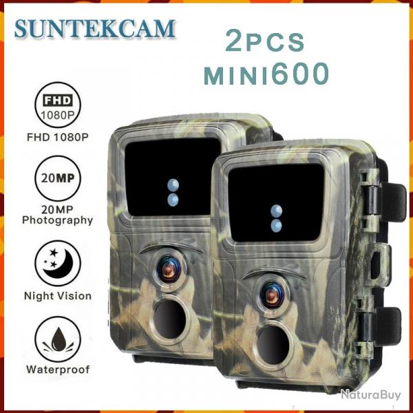 2PCSMini600 Trail chasse Vision nocturne camra 20MP 1080P
