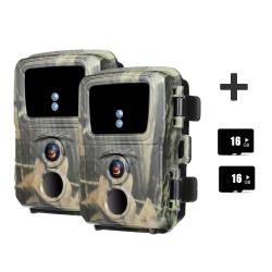 2PSC MINI600-16G Trail chasse Vision nocturne caméra 20MP 1080P