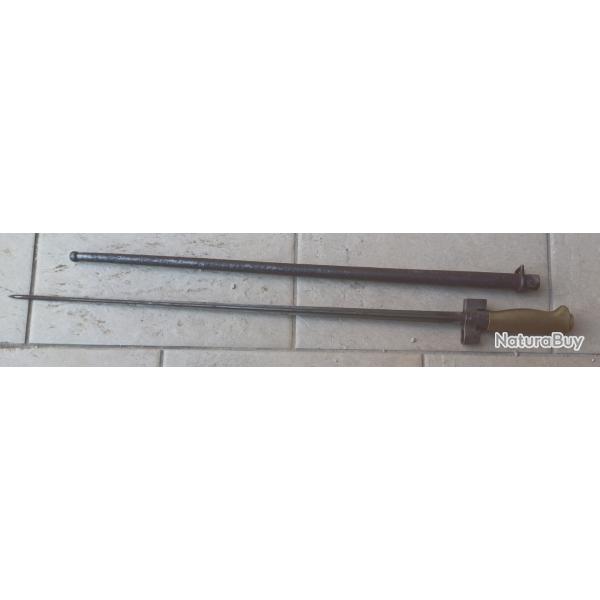 Baonnette Rosalie modle 1886/15 pour fusil Lebel ou Berthier et son fourreau - WW1