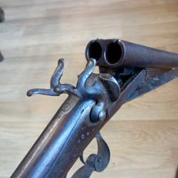 Fusil de chasse juxtaposé à broches, système Lefaucheux Cal 16/65.