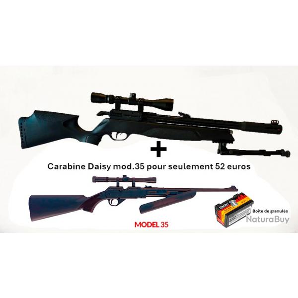 PACK COMBIN ! PACK5 Carabine Arrow Gamo 4,5 mm + Carabine PCP pompe Daisy 35, 4,5 mm + Lun. 4 x 20