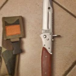 ENCHERE BAIONNETTE RUSSE POUR KALASH AK47 ET AK74 SEMI AUTOMATIQUE NEUVE AVEC ETUI CAMO SERBES