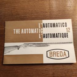 Notice originale mode emploi  neuve fusil automatique Breda 12