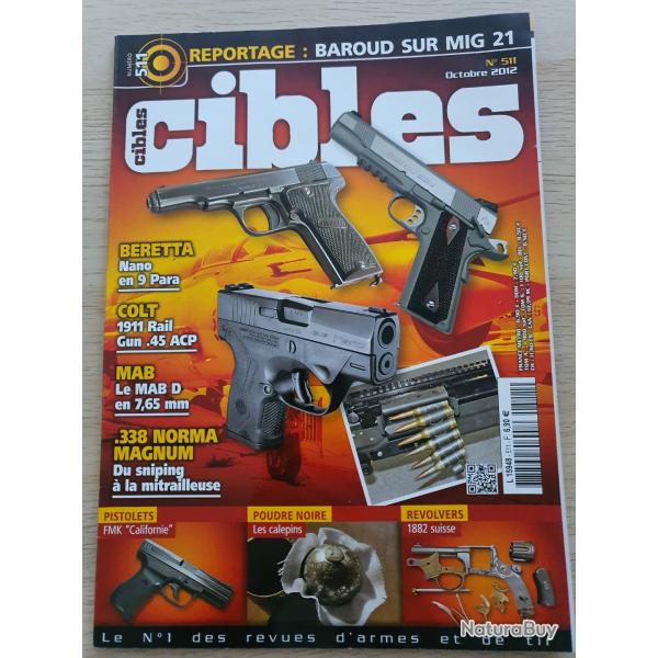 Revue Cible N 511 Beretta Colt 1911 Mab D  FMK revolver 1882 Suisse