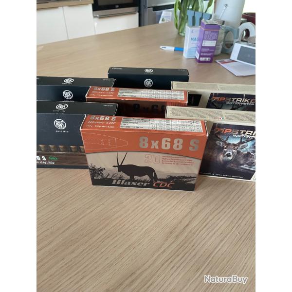  SAISIR !!!!  Vends lot munition 8x68S