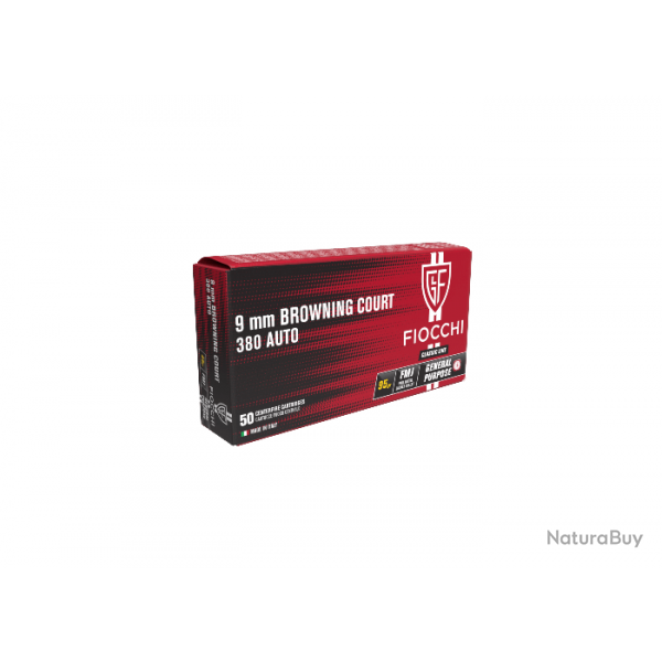 Balles Fiocchi Full Metal Jacketed - 380 ACP / 95 Gr