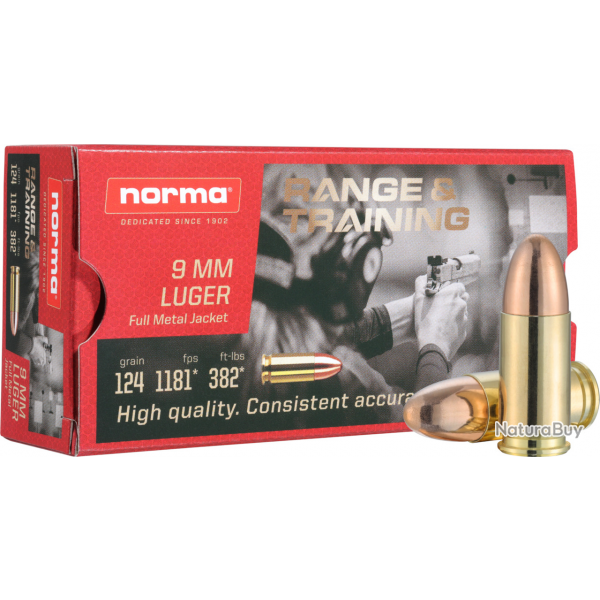 Balles Norma Range and Training Jacketed Hollow Point - 357 Magnum