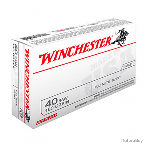Balles Winchester USA Full Metal Jacket Pistol - 40 S&W