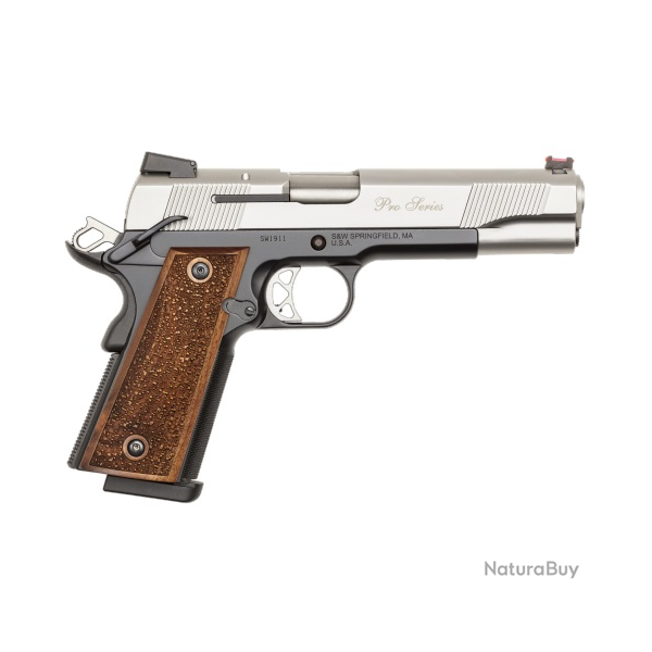 Pistolet Smith and Wisson 1911 Pro Srie - fibre optique - 45 ACP