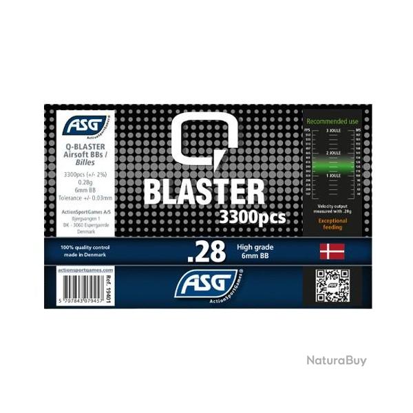 BILLES 0.28G Q BLASTER EN BOUTEILLE DE 3300 "ASG"