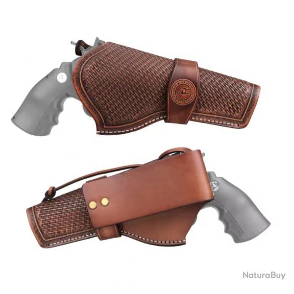 Holster 44 magnum Revolver - Cuir Vritable - Fait Main - SKX INDUSTRIES