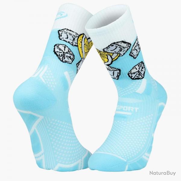 Chaussette de Course BV SPORT "Trail Ultra Nutrisocks" 36 - 38 Bleu Clair