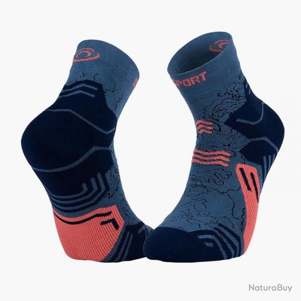 Chaussette de Randonne BV SPORT "Trek GR Mid Lyocell" 36 - 38 Bleu