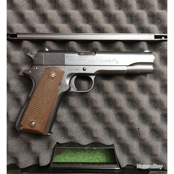 Pistolet semi-automatique COLT 1911 A1 - Cal. 45 ACP - Contrat Marine Argentine - Mallette (Occasion