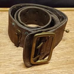 Authentique ceinturon militaire d'officier type SAM BROWN BELT - WW1