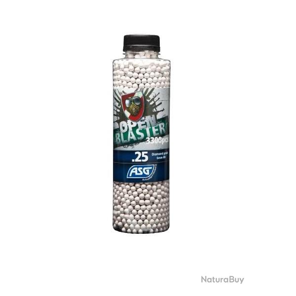 BILLES BIO 0.25G OPEN BLASTER EN BOUTEILLE DE 3300 "ASG"
