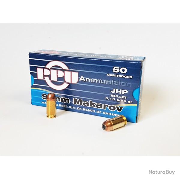 Wahoo ! Munitions PPU 9mm Makarov 95GR JHP