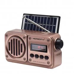 Radio FM d'Urgence Solaire Bluetooth MD-499 - FM, MP3, USB - Idéale Bivouac, Camping, Survie