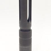 Cache flamme a 3 events double ovale pour filetage 5/8x24, couleur inox