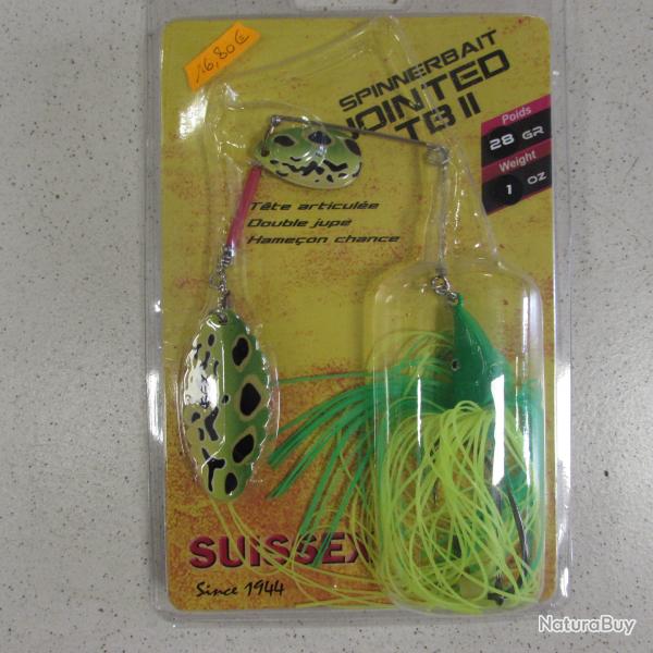 Spinnerbait jointed target blade 2, 28 gr, de marque SUISSEX, modle frog