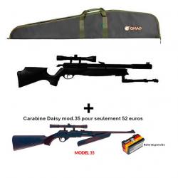 PACK COMBINÉ ! PACK7 Carabine Arrow Gamo 5,5 mm + Carabine PCP pompe Daisy 35, 4,5 mm + Lun. 4 x 20