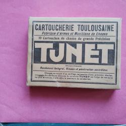 ancienne boite  TUNET cal 16 poudre T plomb du 7 complete pour collection