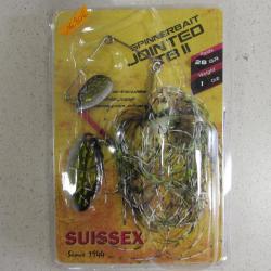 Spinnerbait jointed target blade 2, 28 gr, de marque SUISSEX, modèle pike