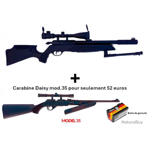 PACK COMBIN ! PACK9 Carabine Arrow Gamo 5,5 mm + Carabine PCP pompe Daisy 35, 4,5 mm + Lun. 4 x 20