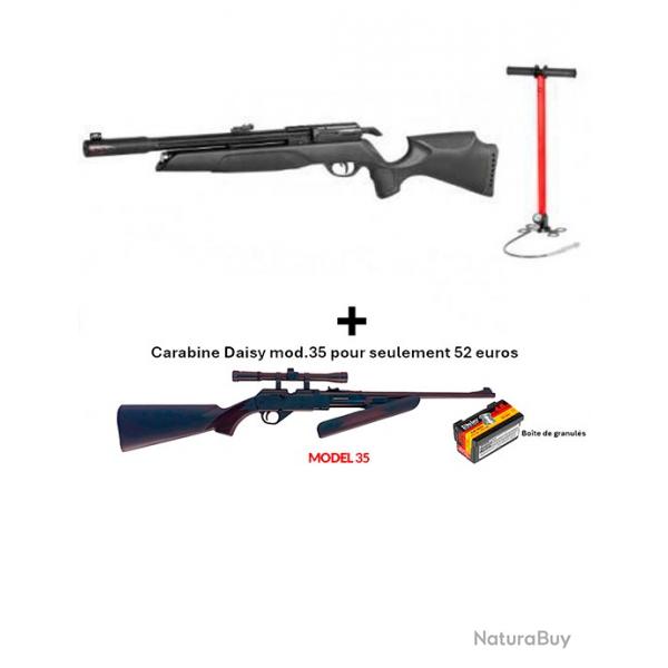 PACK COMBIN ! PACK10 Carabine Arrow Gamo 5,5 mm + Carabine PCP pompe Daisy 35, 4,5 mm + Lun. 4 x 20