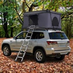 Tente de toit pour voiture - 2 adultes et 1 enfant - Avec échelle télescopique, matelas et housse