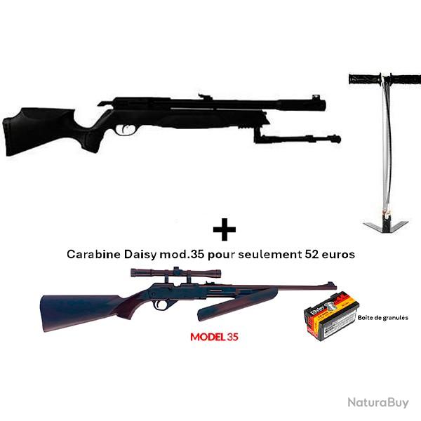 PACK COMBIN ! PACK11 Carabine Arrow Gamo 5,5 mm + Carabine PCP pompe Daisy 35, 4,5 mm + Lun. 4 x 20