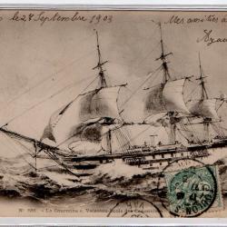 CPA - Marine - Dunkerque, Voiliers à Trois Mâts en Pleine Mer N°1013