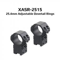 X-ACCU 25,4 mm Anneaux Picatinny à élévation réglable de 1 pouce -**XASR-2515