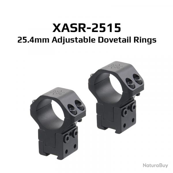 X-ACCU 25,4 mm Anneaux Picatinny  lvation rglable de 1 pouce -**XASR-2515