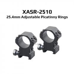 X-ACCU 25,4 mm Anneaux Picatinny à élévation réglable de 1 pouce -**XASR-2510