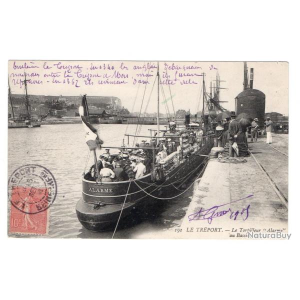CPA - LE TREPORT. Le Torpilleur ALARME au Bassin N1065