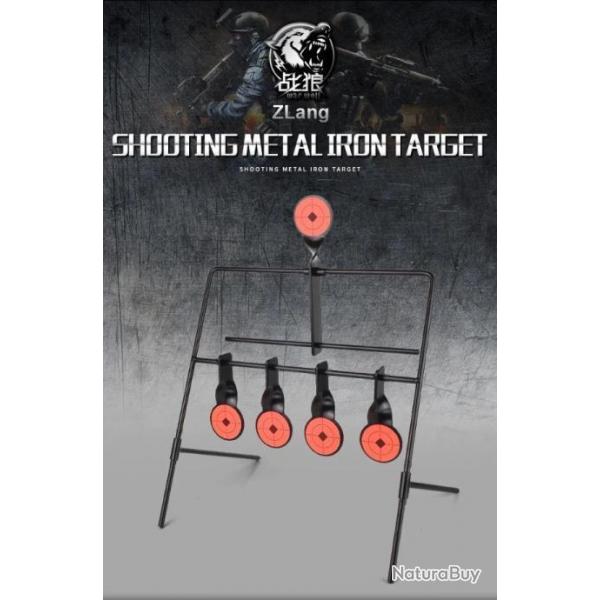 cible de tir en mtal rotatif, 4 + 1, entranement au tir promo spciale t air comprim