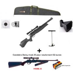 PACK COMBINÉ ! PACK15 Carabine Arrow Gamo 5,5 mm + Carabine PCP pompe Daisy 35, 4,5 mm + Lun. 4 x 20