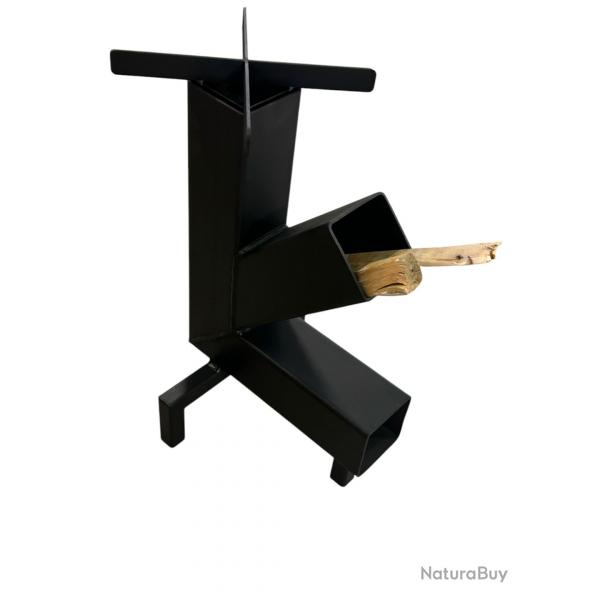 Rocket Stove artisanal - Cuiseur robuste pour camping, chasse et pche