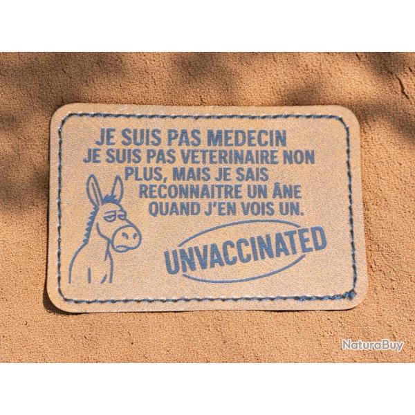 Patch insigne militaire sarcastique antivax  - ane airsoft harley vaccin covid