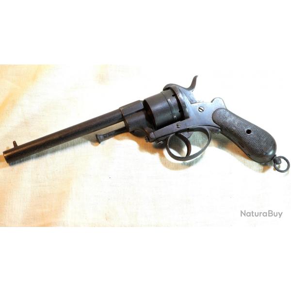 GRAND ! revolver broche type Lefaucheux - canon long - CAE25REV001