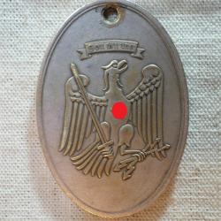 RARE Plaque insigne Stadt Preuss Keim Polizei Berlin 13ème arrondissement GOTT MIT UNS rfCAE25POL001