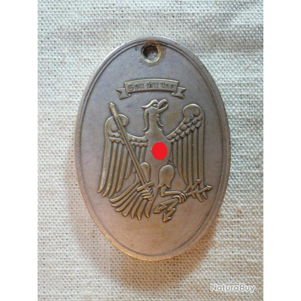 RARE Plaque insigne Stadt Preuss Keim Polizei Berlin 13me arrondissement GOTT MIT UNS rfCAE25POL001