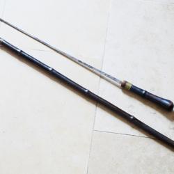 ANTIQUITE - Ancienne canne épée en bambou - lame allemande Solingen -  XIX ième siècle LBV24CAN001