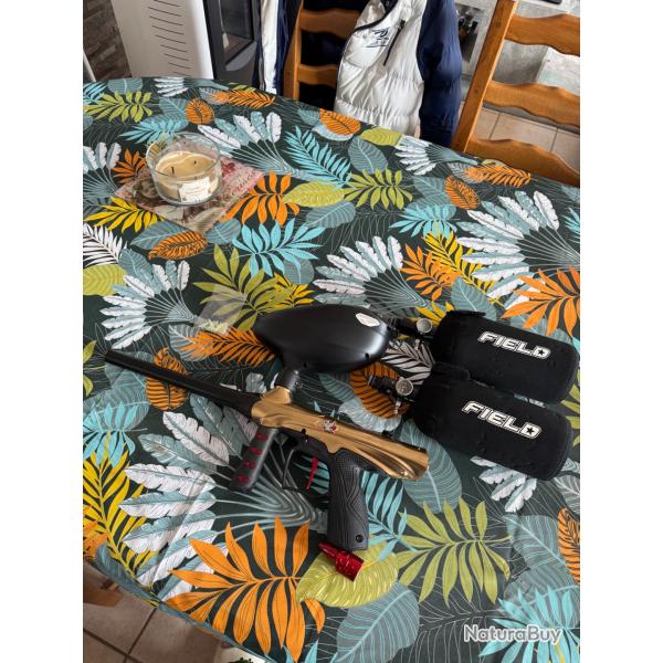 Paintball TIPPMANN GRYPHON + 2 rservoirs aluminium 3000 psi + quelques balles dtente de rechange