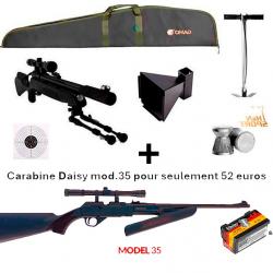 PACK COMBINÉ ! PACK19 Carabine Arrow Gamo 5,5 mm + Carabine PCP pompe Daisy 35, 4,5 mm + Lun. 4 x 20